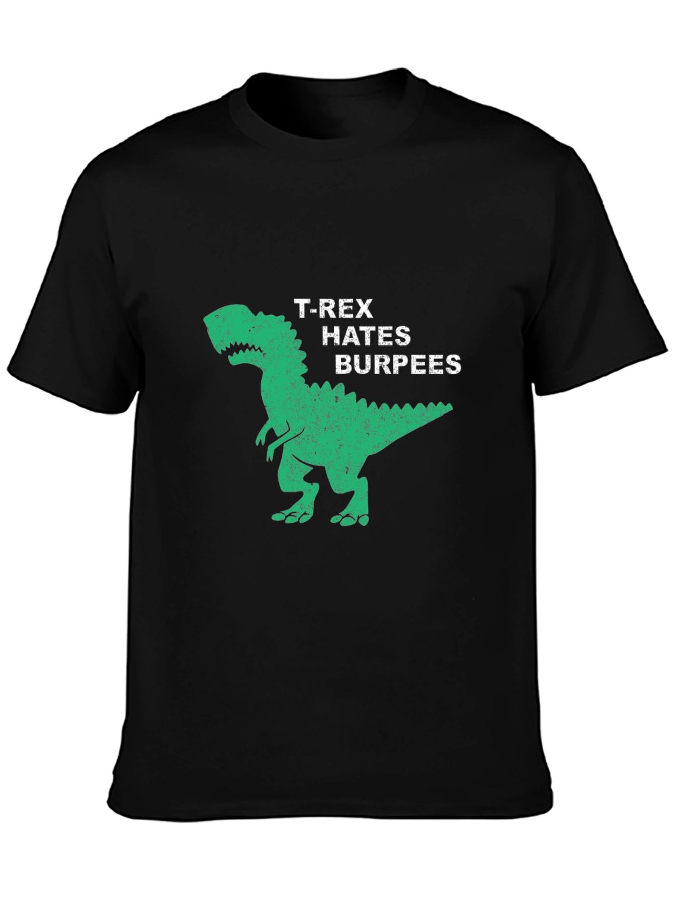 T-Rex Hates Burpees Graphic Tee - Funny Workout Shirt