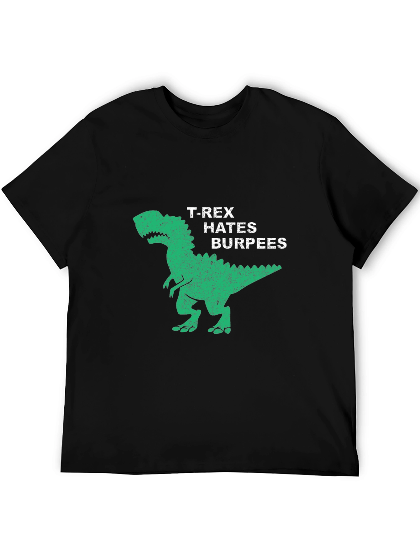 T-Rex Hates Burpees Graphic Tee - Funny Workout Shirt