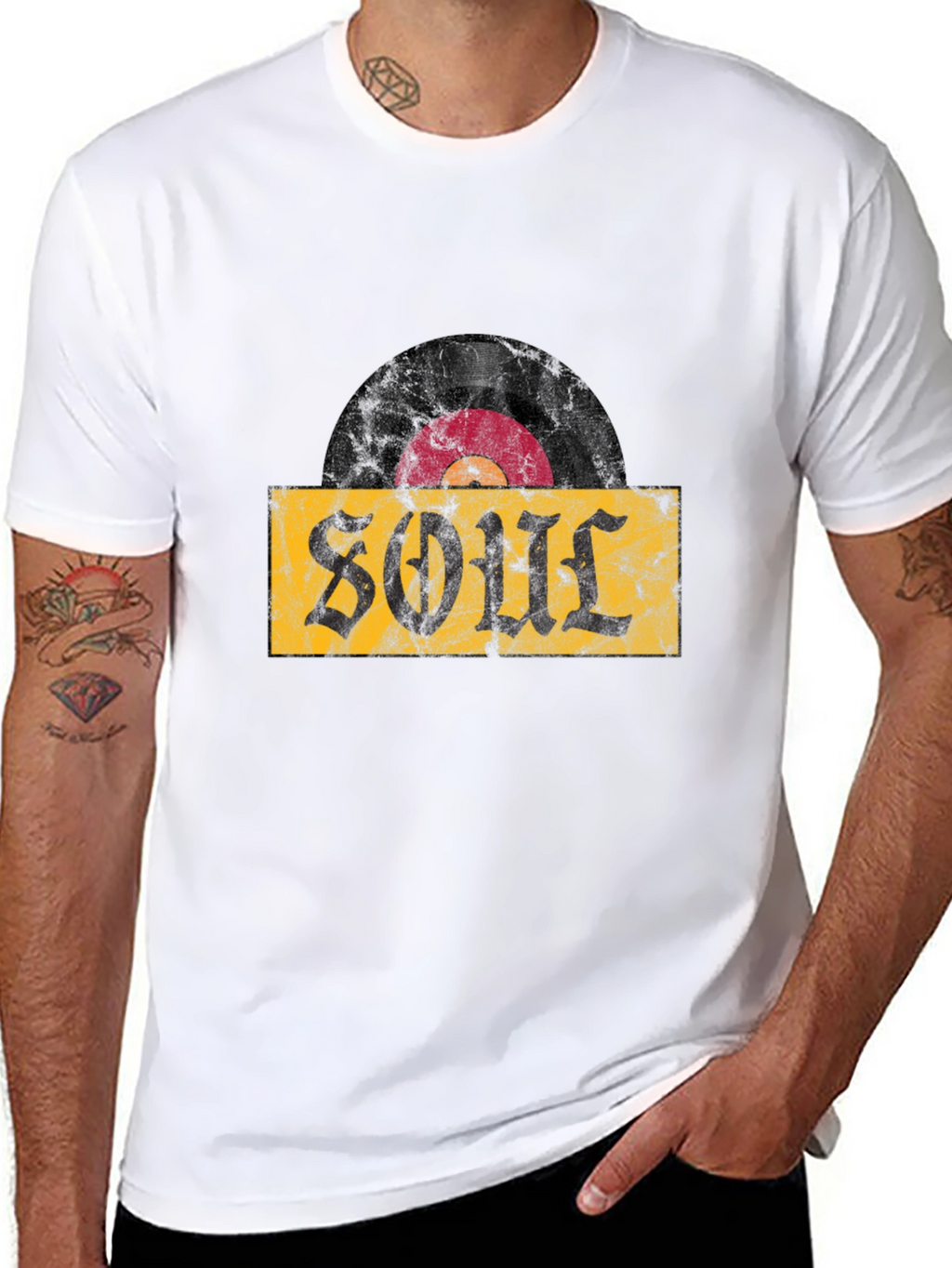 Soul Vinyl Record T-Shirt - Black