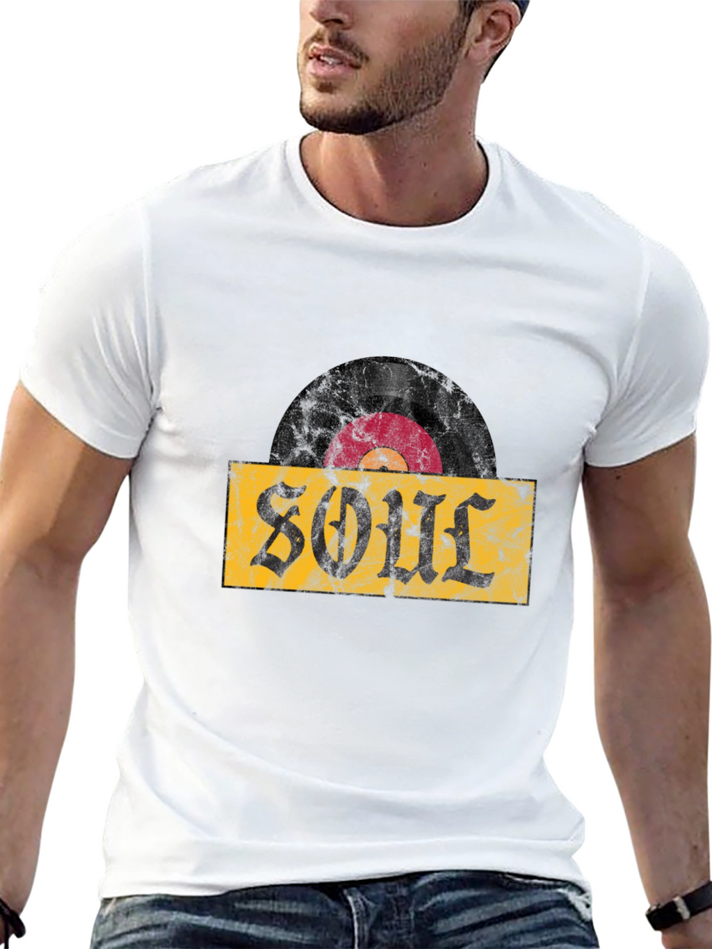 Soul Vinyl Record T-Shirt - Black