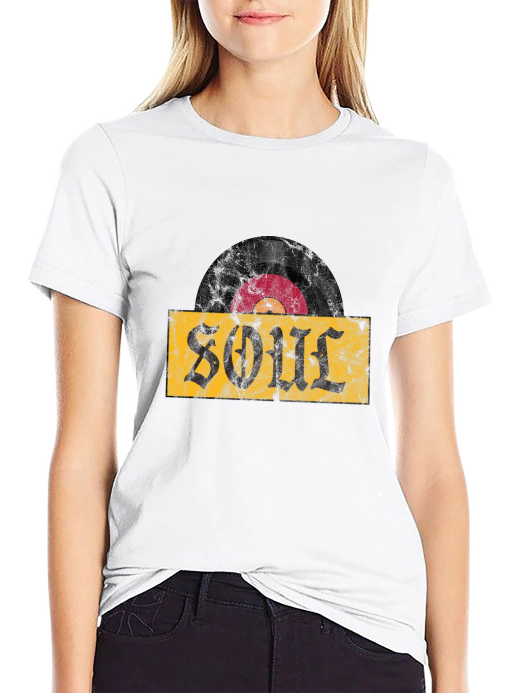 Soul Vinyl Record T-Shirt - Black