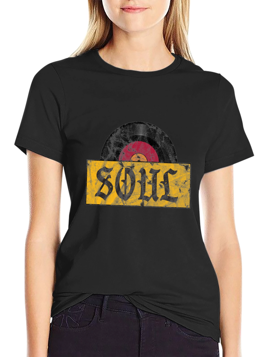 Soul Vinyl Record T-Shirt - Black