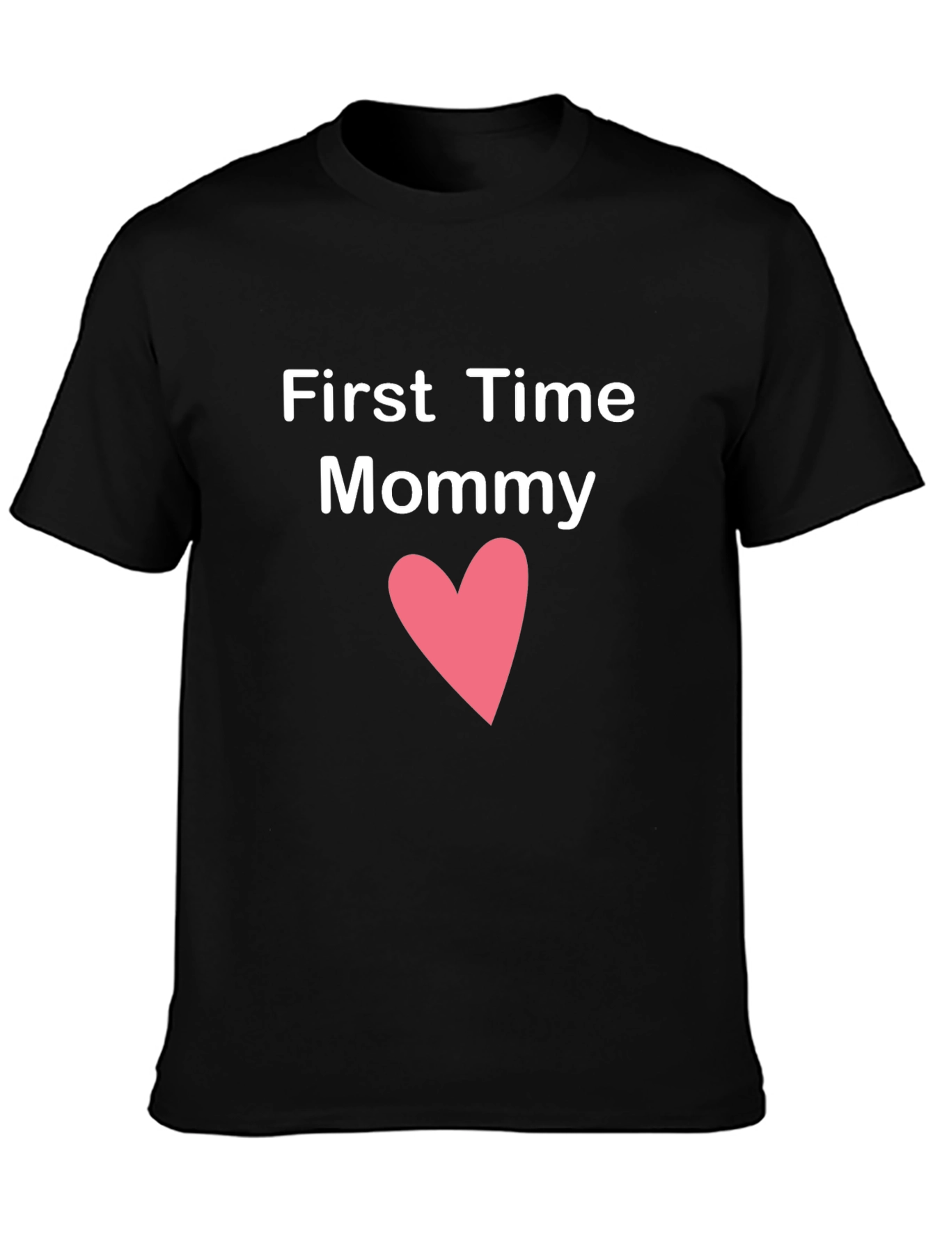 First Time Mommy T-Shirt Cute Heart Design