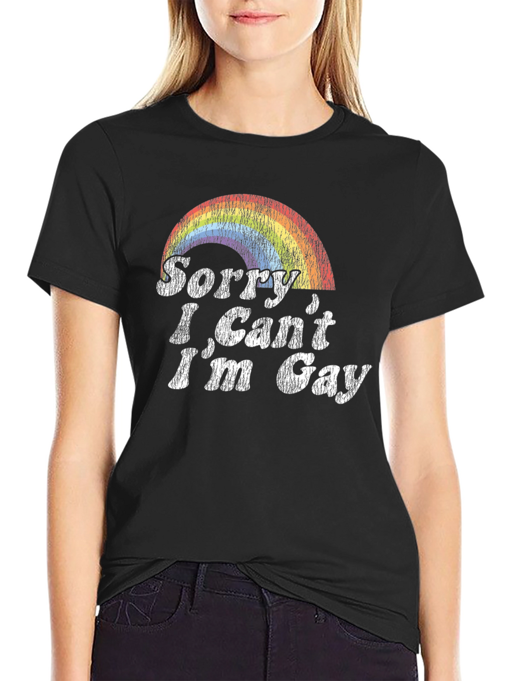Sorry I Cant Im Gay Rainbow T-Shirt