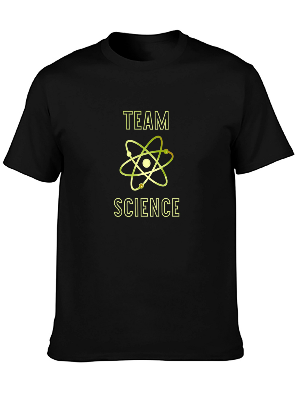 Team Science T-Shirt - Atom Design Black Tee