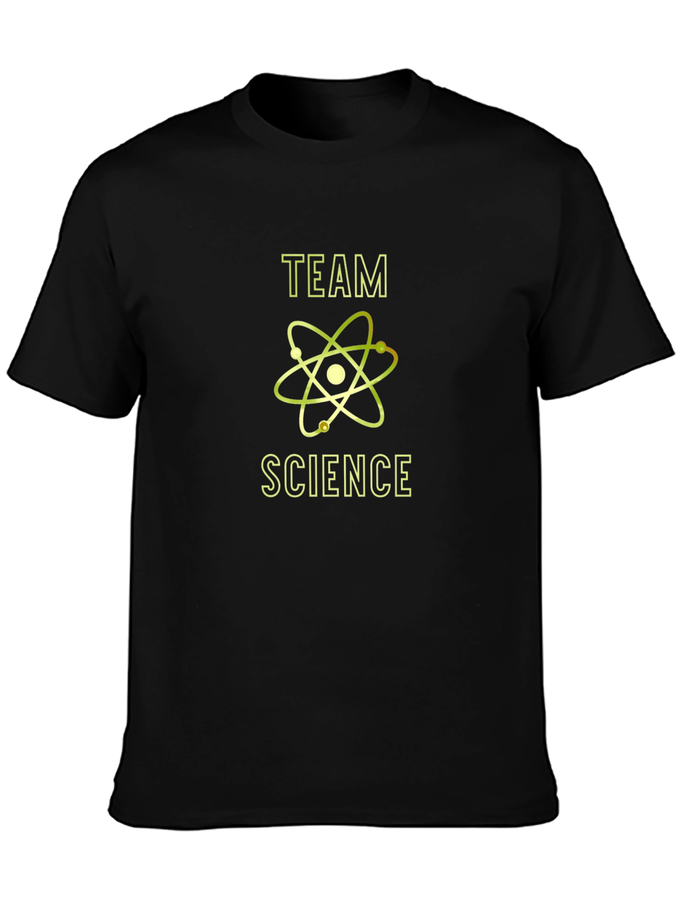 Team Science T-Shirt - Atom Design Black Tee