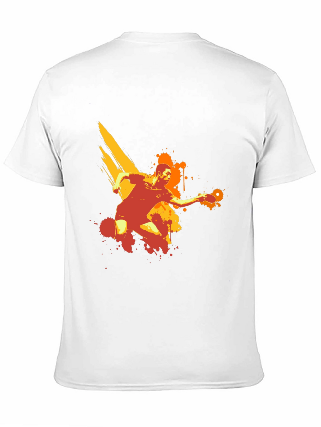 Table Tennis Player Graphic Black T-Shirt