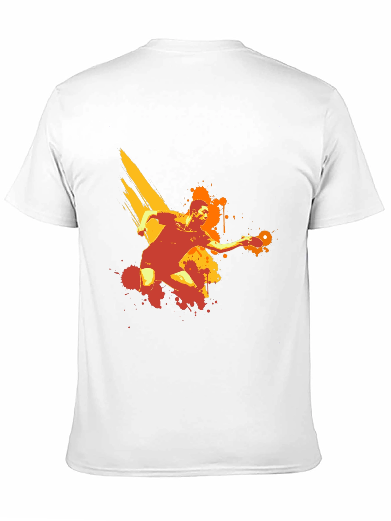 Table Tennis Player Graphic Black T-Shirt