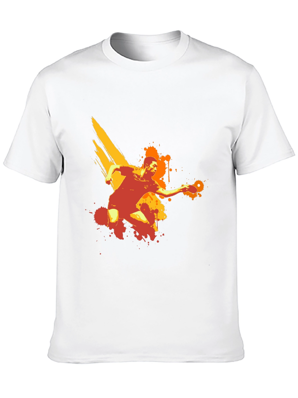 Table Tennis Player Graphic Black T-Shirt