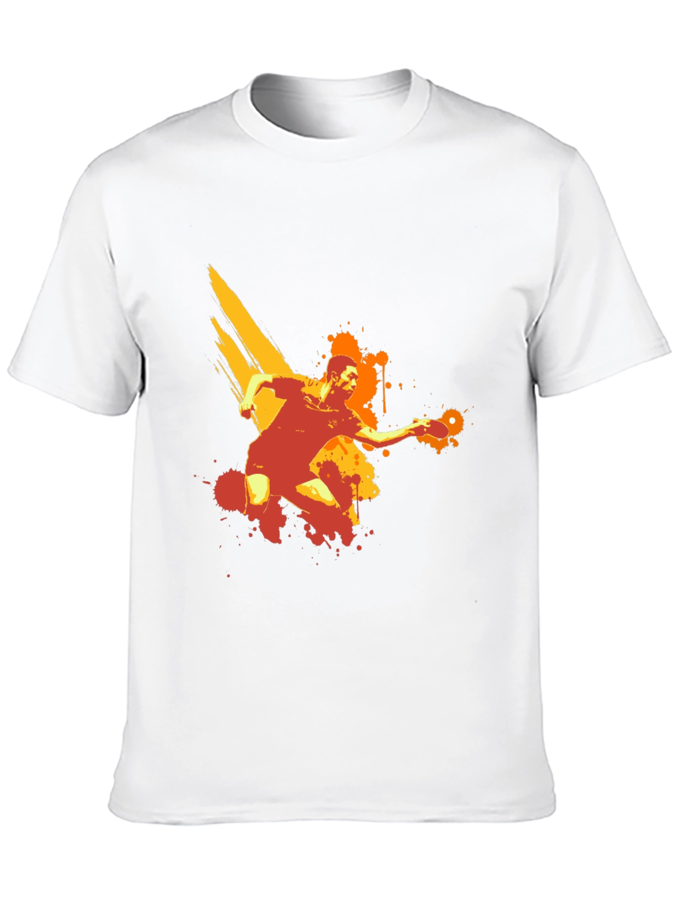 Table Tennis Player Graphic Black T-Shirt