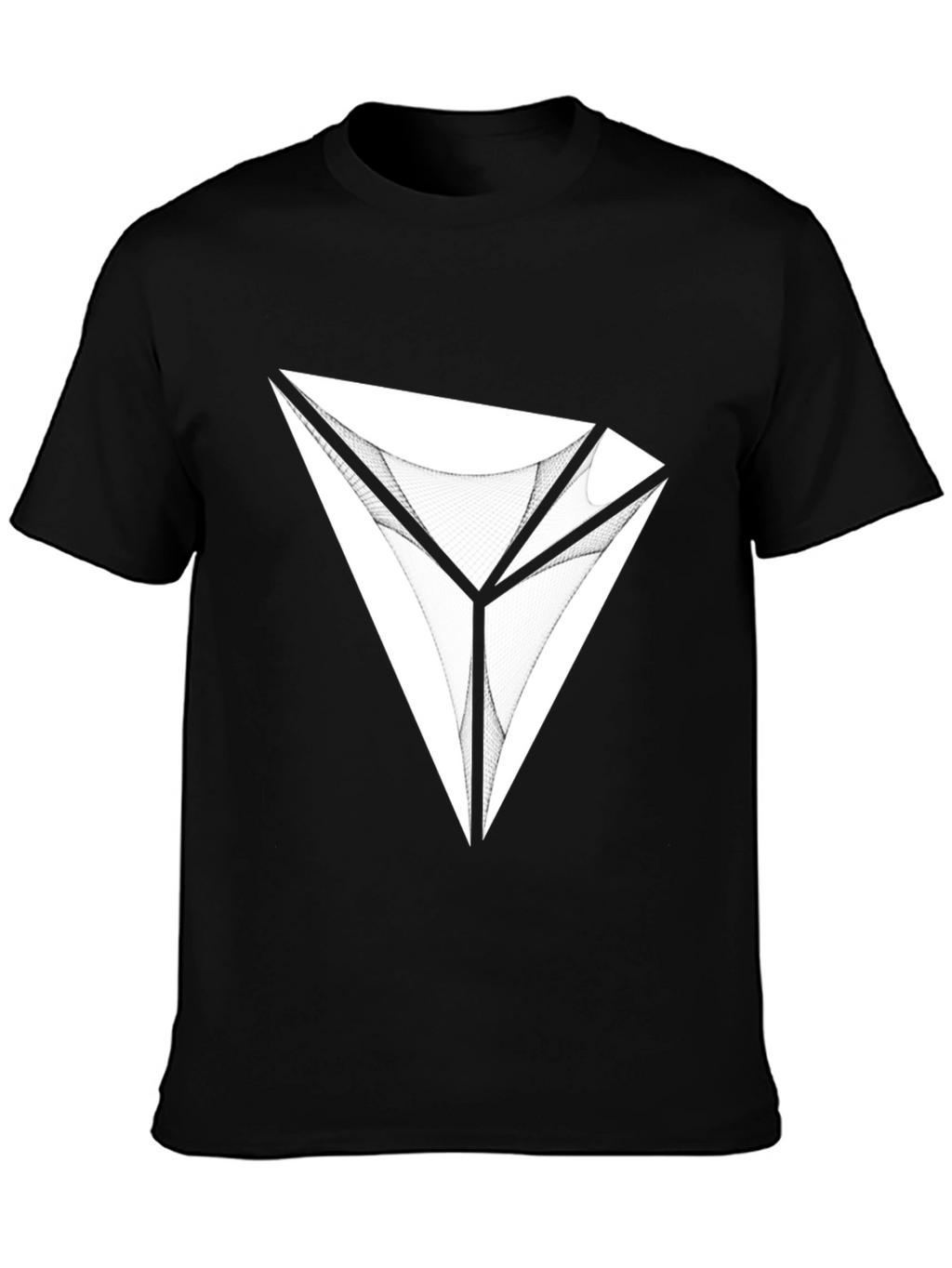 Abstract Diamond Graphic Tee - Modern Black T-Shirt