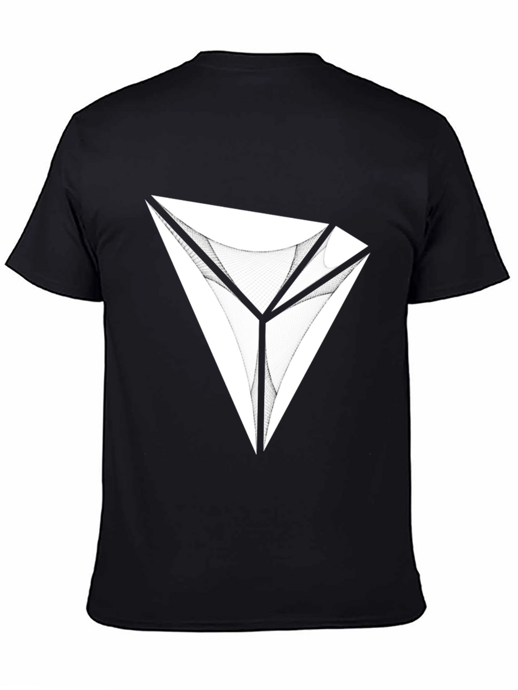 Abstract Diamond Graphic Tee - Modern Black T-Shirt