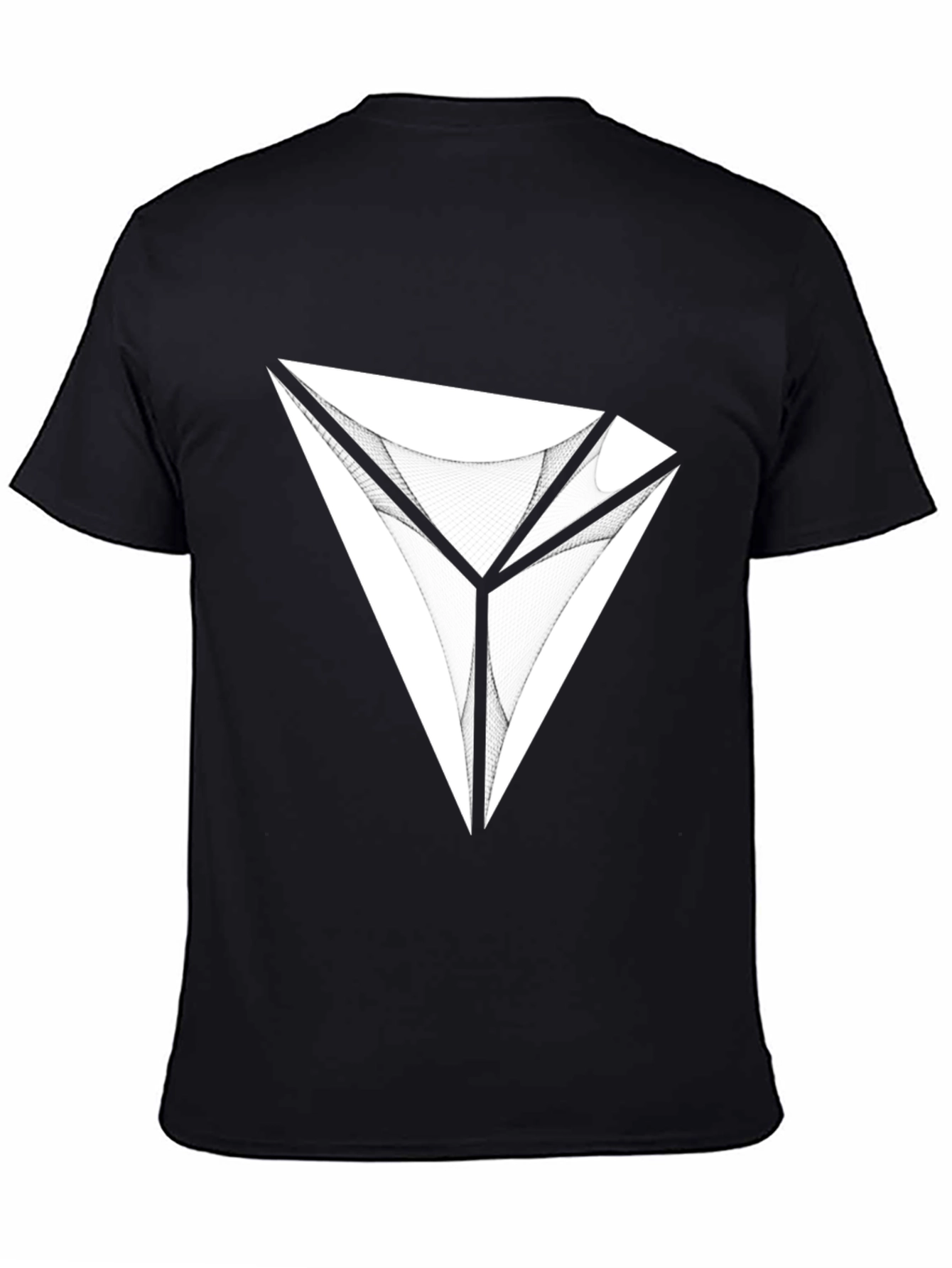 Abstract Diamond Graphic Tee - Modern Black T-Shirt