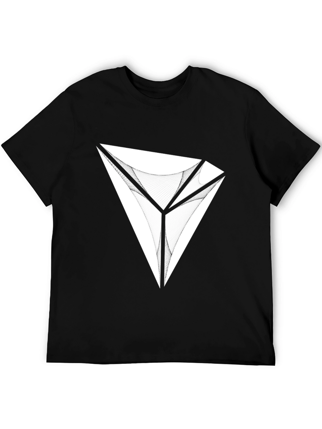Abstract Diamond Graphic Tee - Modern Black T-Shirt