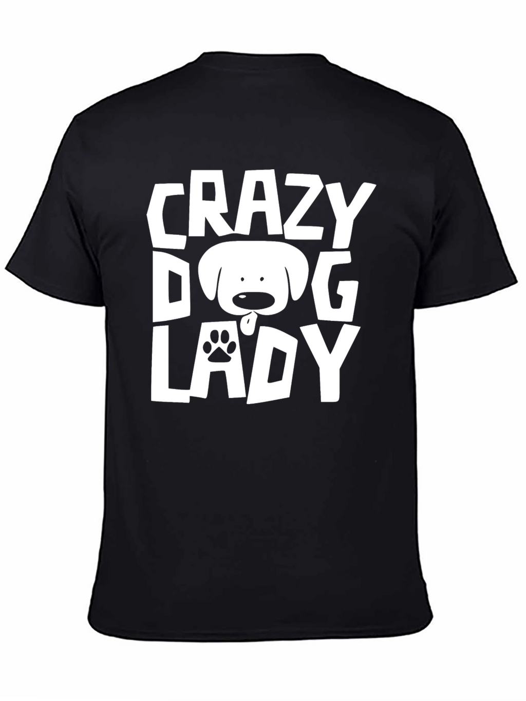 Crazy Dog Lady Black T-Shirt