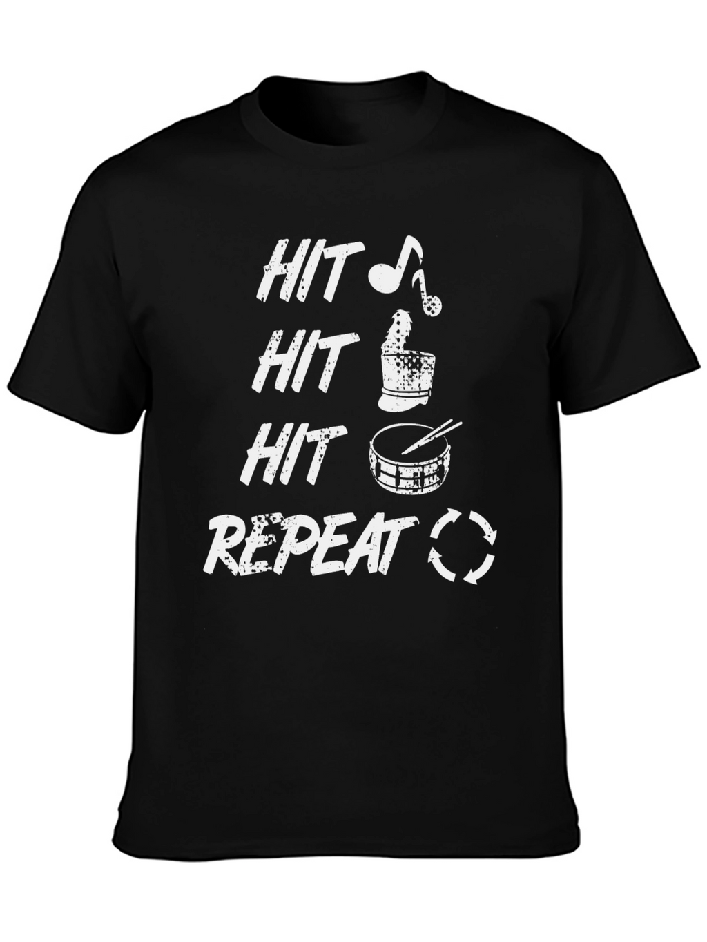 Hit Repeat Drummer T-Shirt: Rock On!