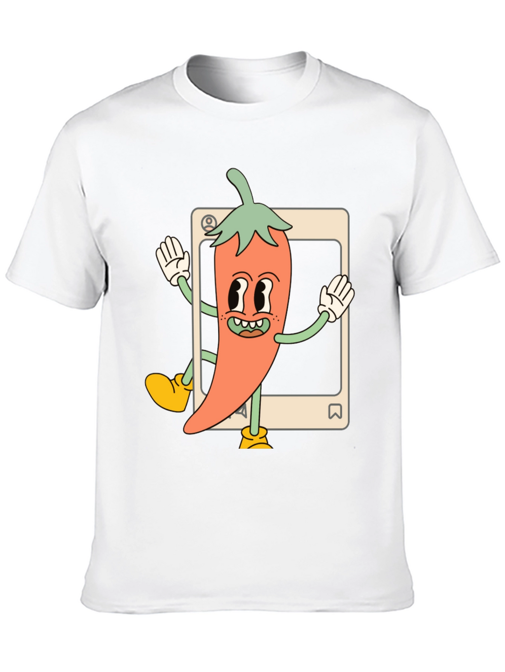 Cartoon Chili Pepper Graphic Tee