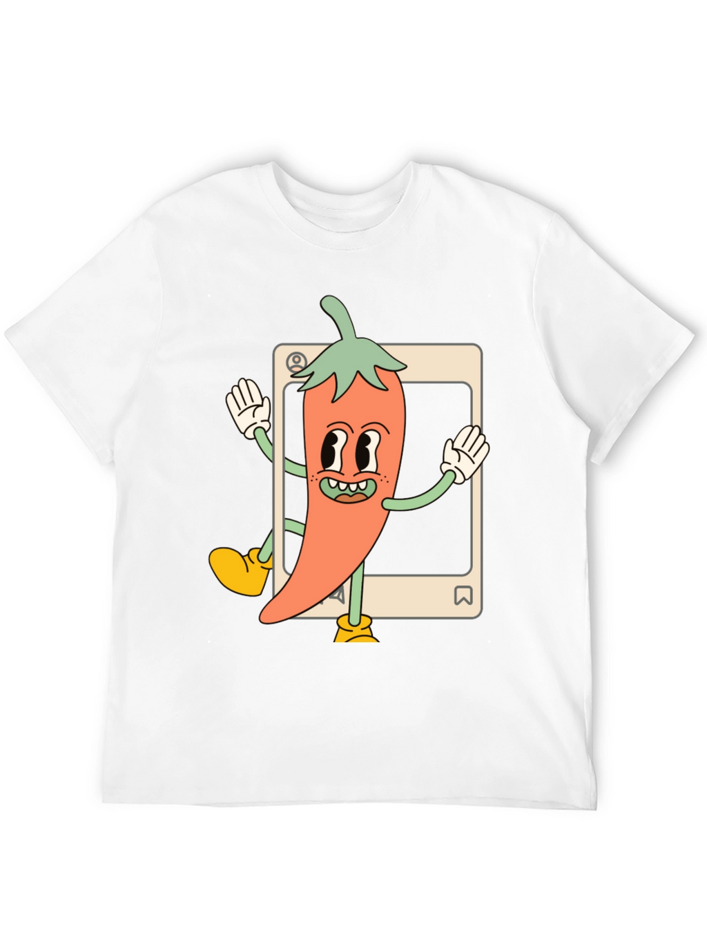 Cartoon Chili Pepper Graphic Tee