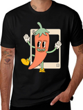Cartoon Chili Pepper Graphic Tee