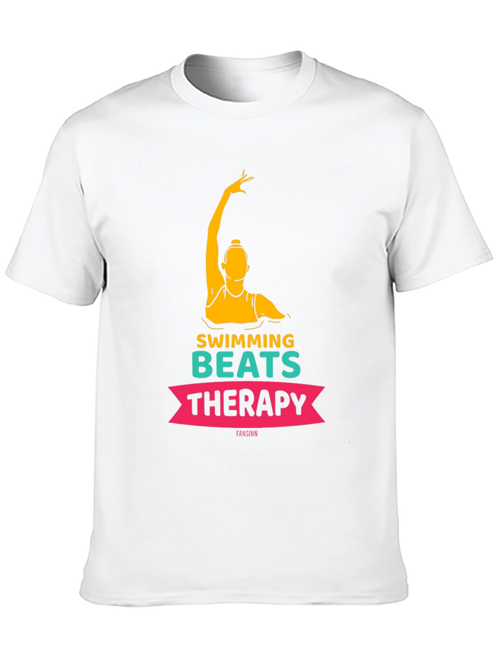Swimming Beats Therapy Tee - Artistic Swimmer Design