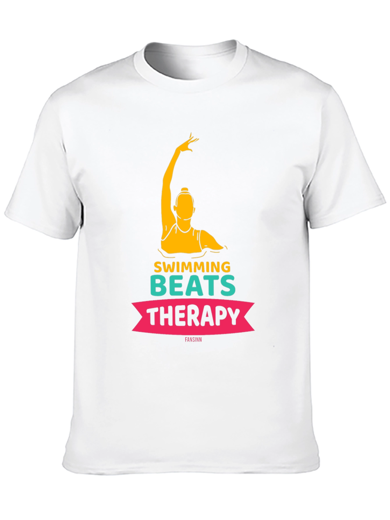 Swimming Beats Therapy Tee - Artistic Swimmer Design