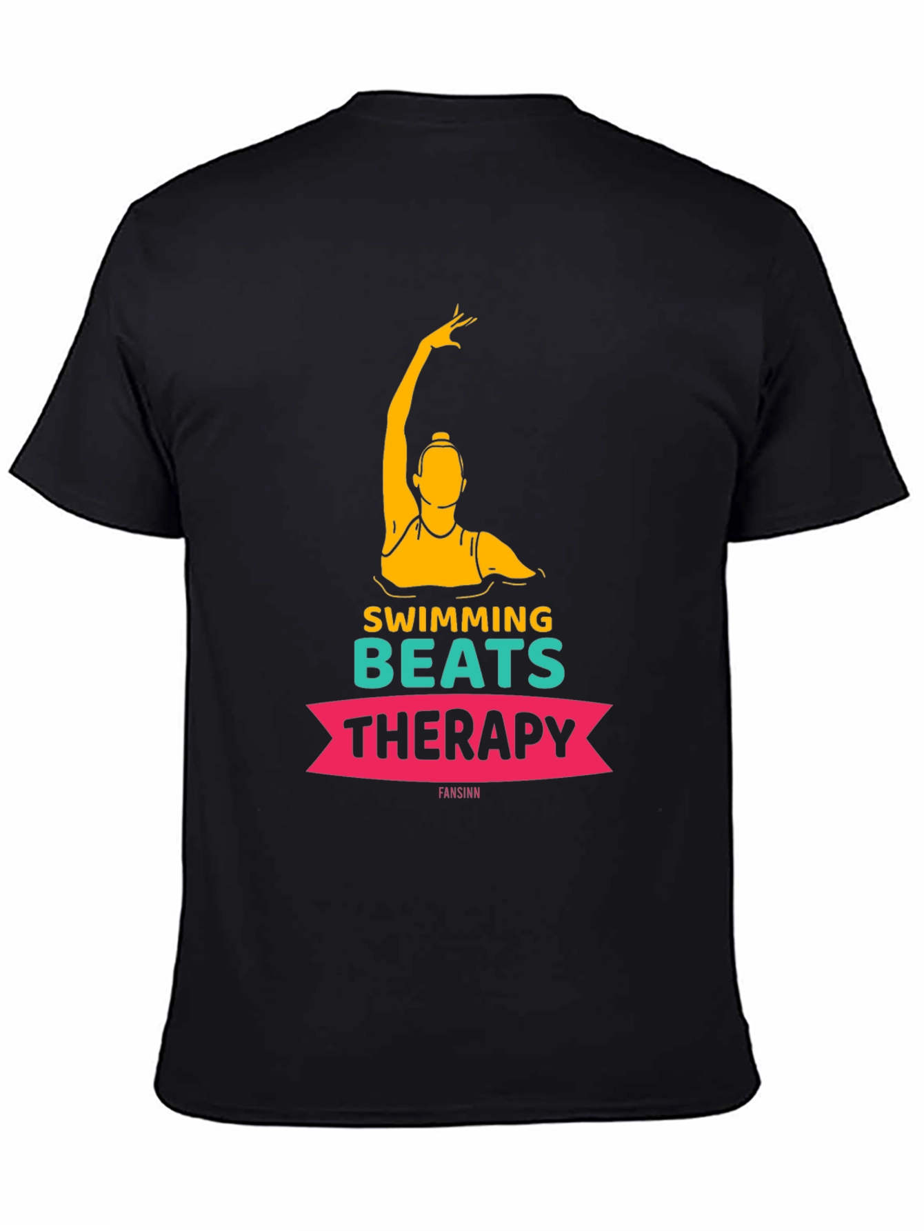 Swimming Beats Therapy Tee - Artistic Swimmer Design