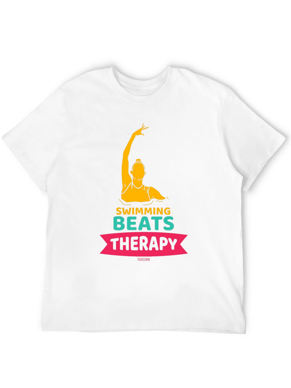 Swimming Beats Therapy Tee - Artistic Swimmer Design
