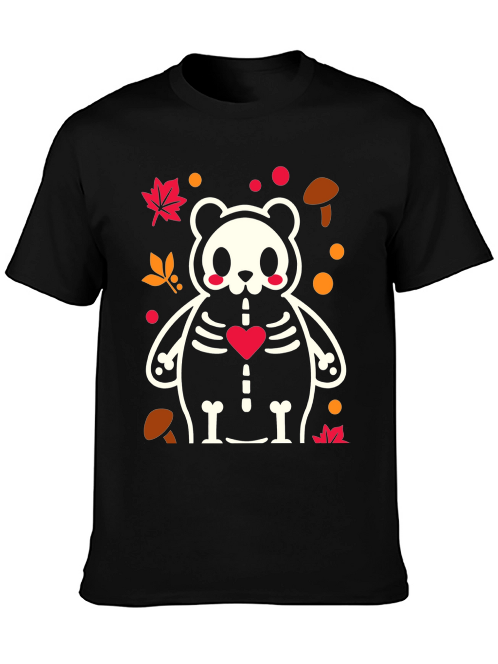 Spooky Cute Panda Skeleton Tee - Halloween Style