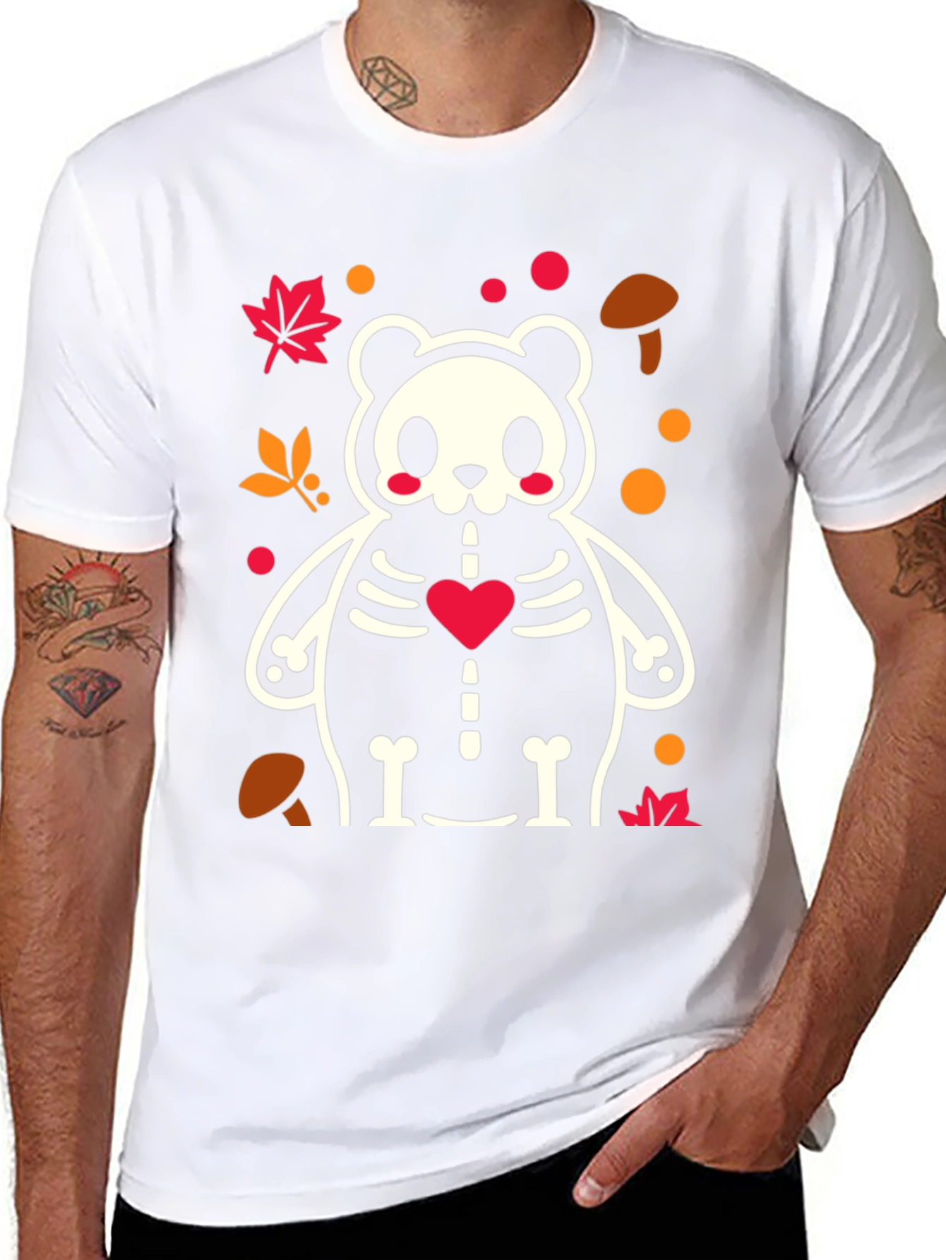 Spooky Cute Panda Skeleton Tee - Halloween Style