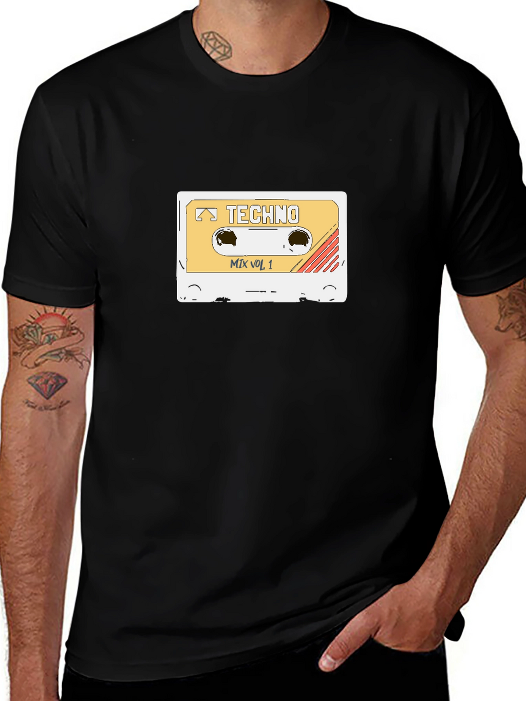 Retro Techno Mix Vol. 1 Cassette Tape T-Shirt