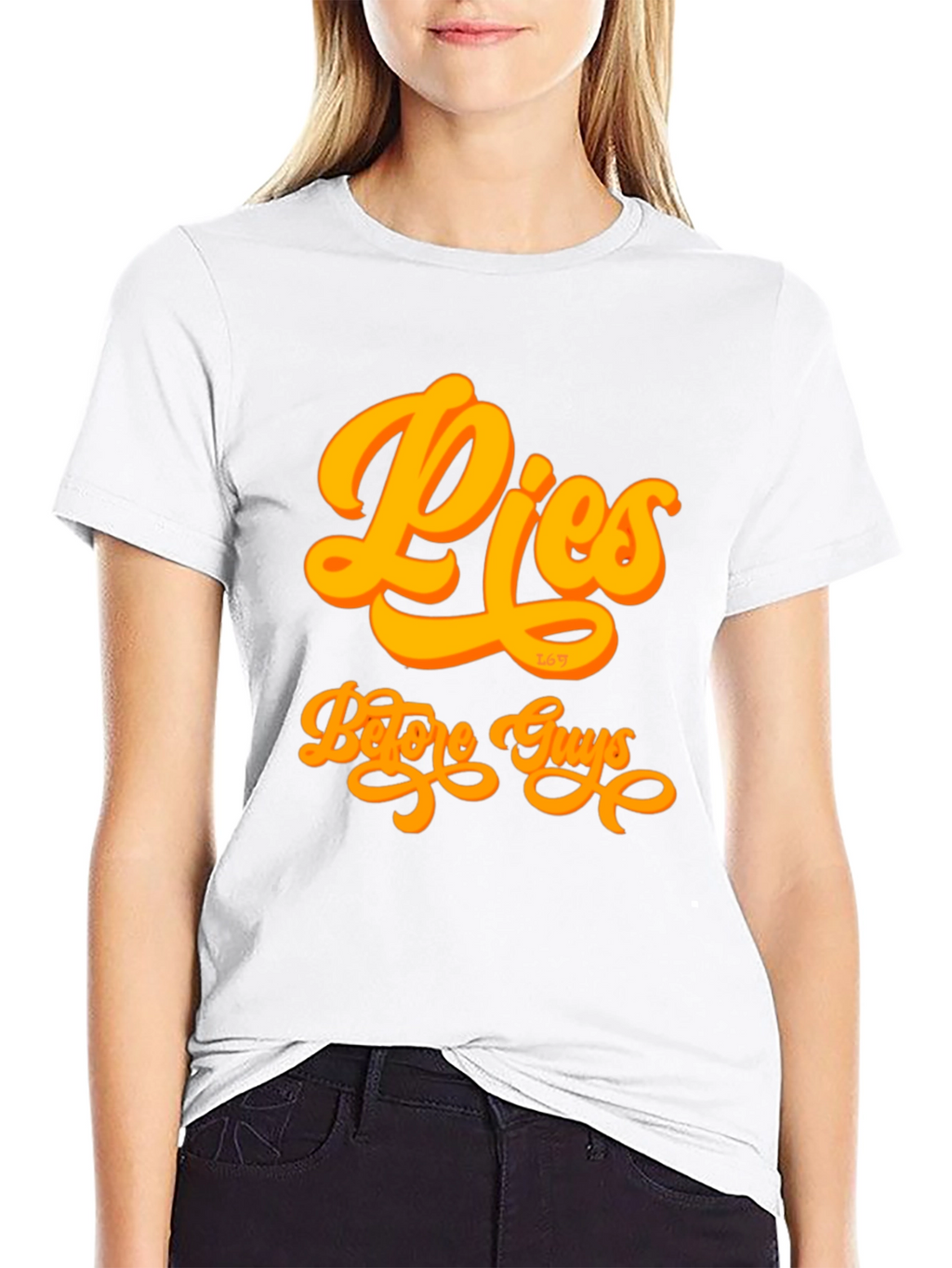Pies Before Guys Graphic Tee - Black