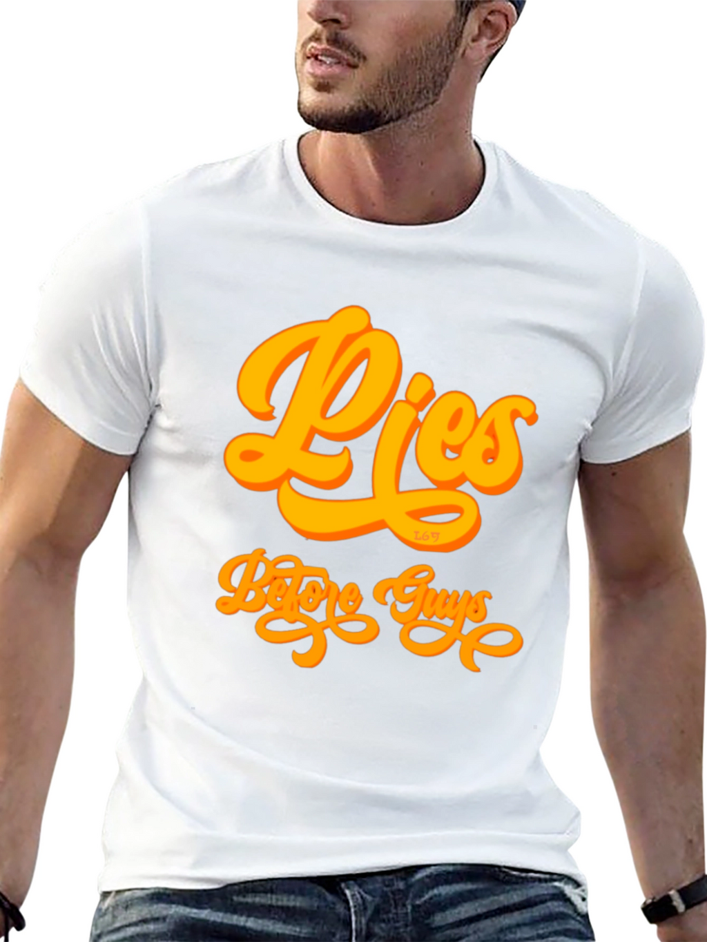 Pies Before Guys Graphic Tee - Black