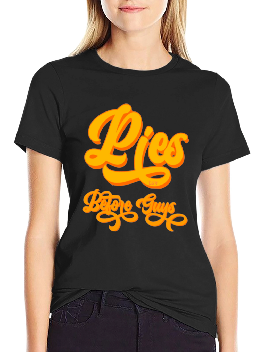 Pies Before Guys Graphic Tee - Black