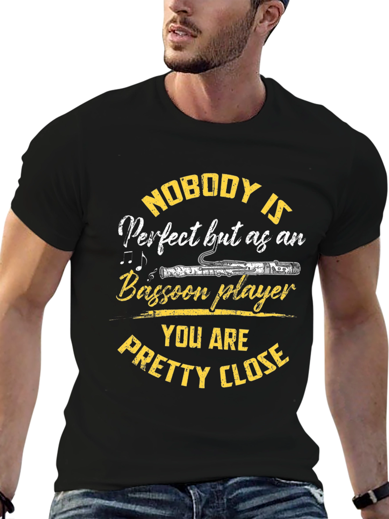 Bassoon Player T-Shirt - Nobody is Perfect Funny Musician Tee