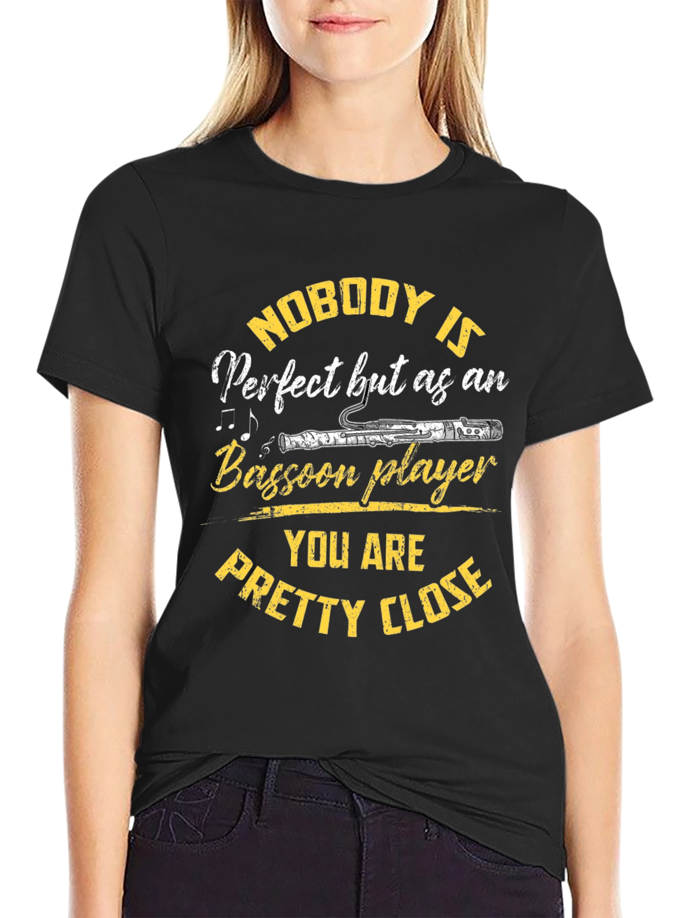 Bassoon Player T-Shirt - Nobody is Perfect Funny Musician Tee