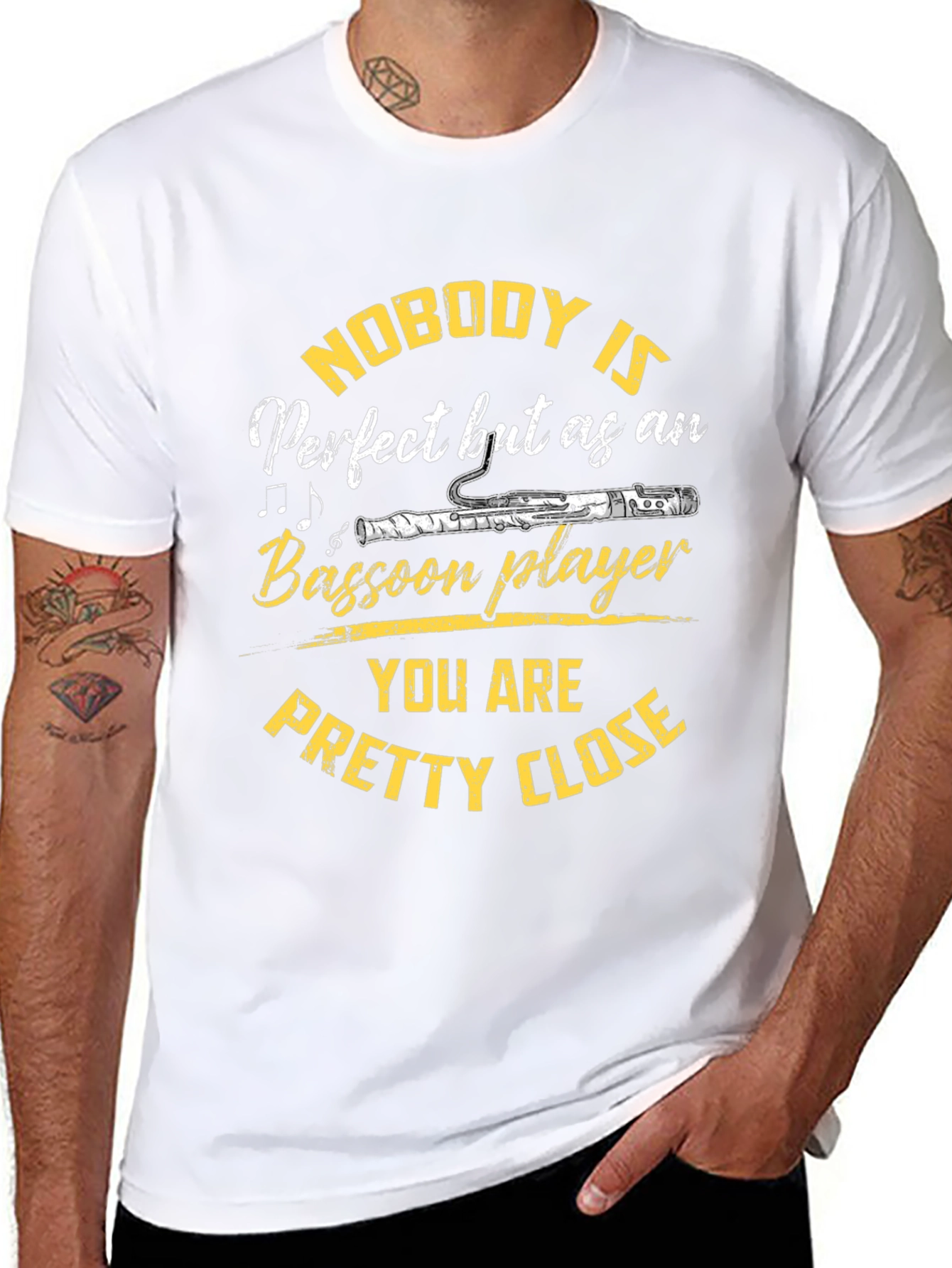 Bassoon Player T-Shirt - Nobody is Perfect Funny Musician Tee