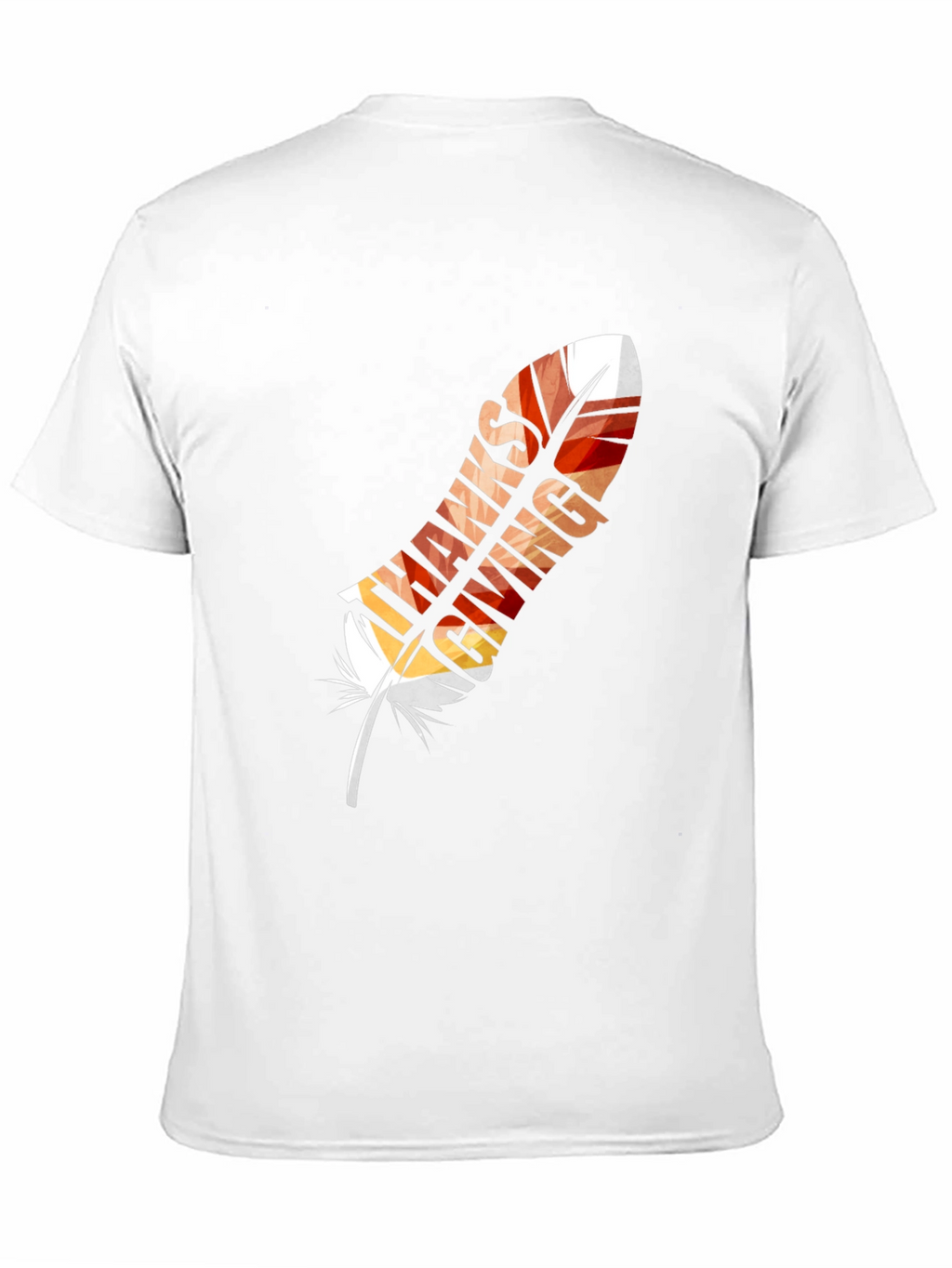 Thanksgiving Feather Graphic T-Shirt - Fall Festive Tee