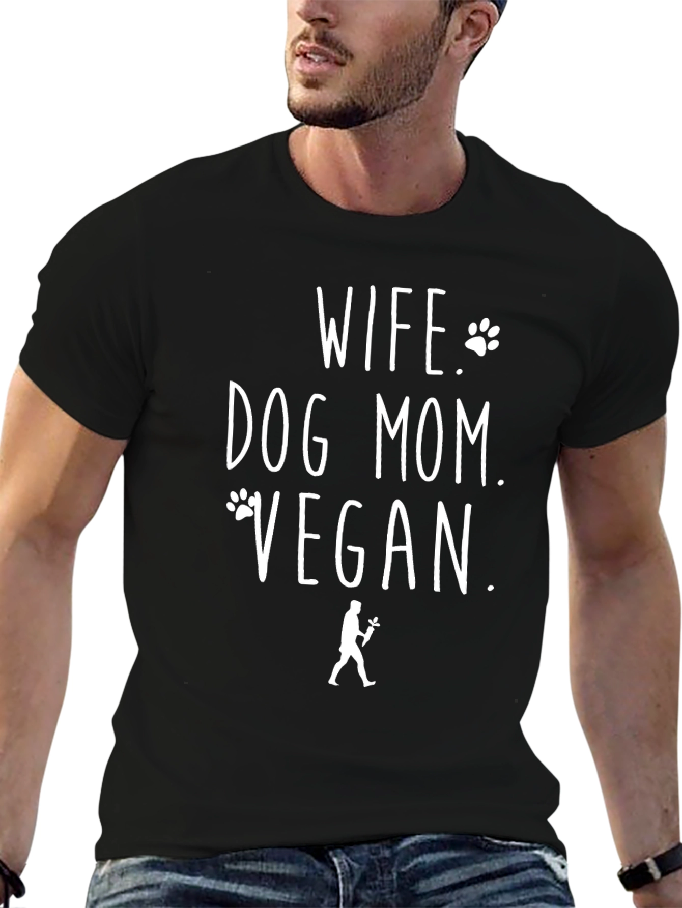 Wife Dog Mom Vegan Graphic T-Shirt