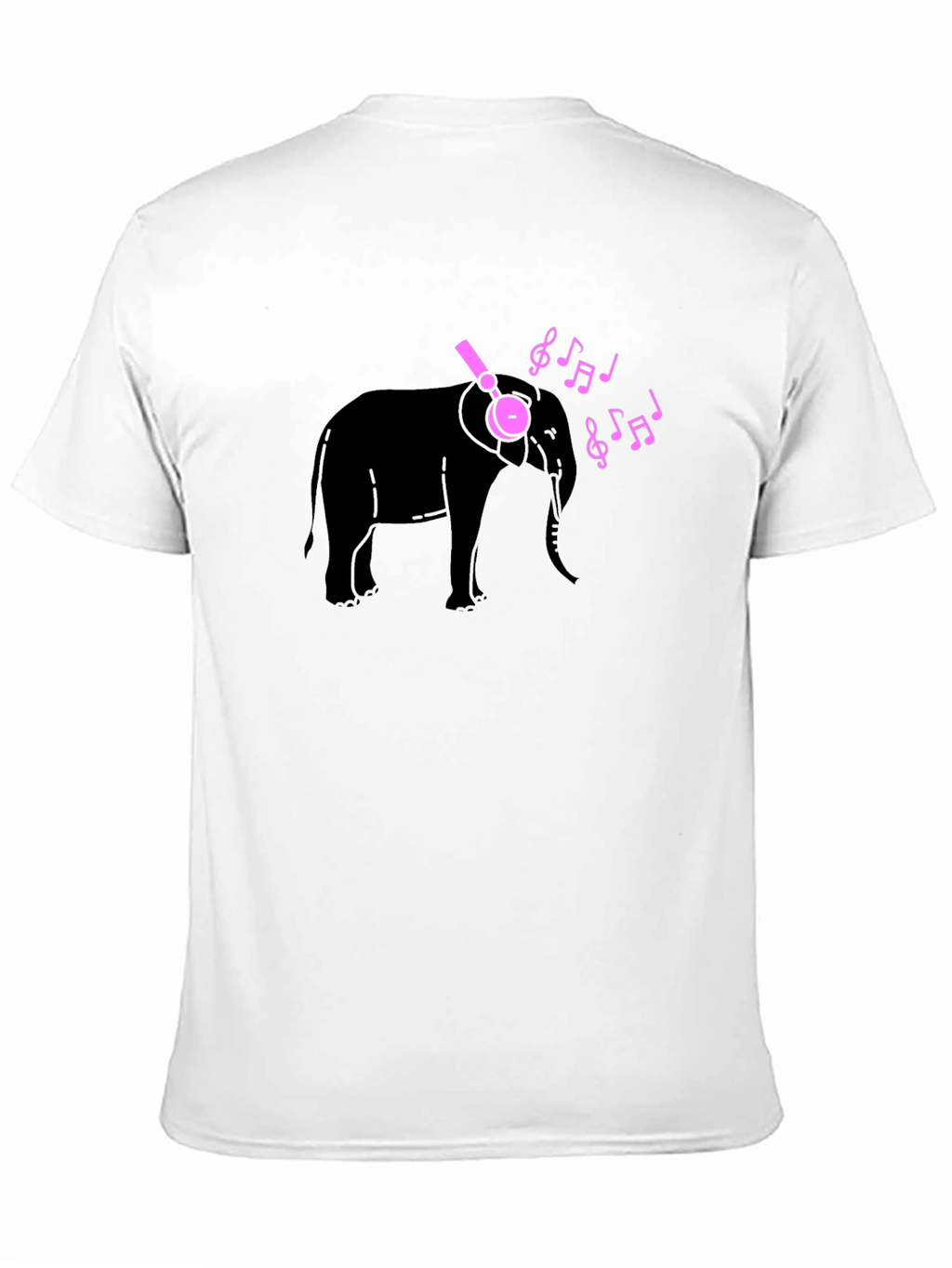 Elephant Music Tee - Black Cotton T-Shirt