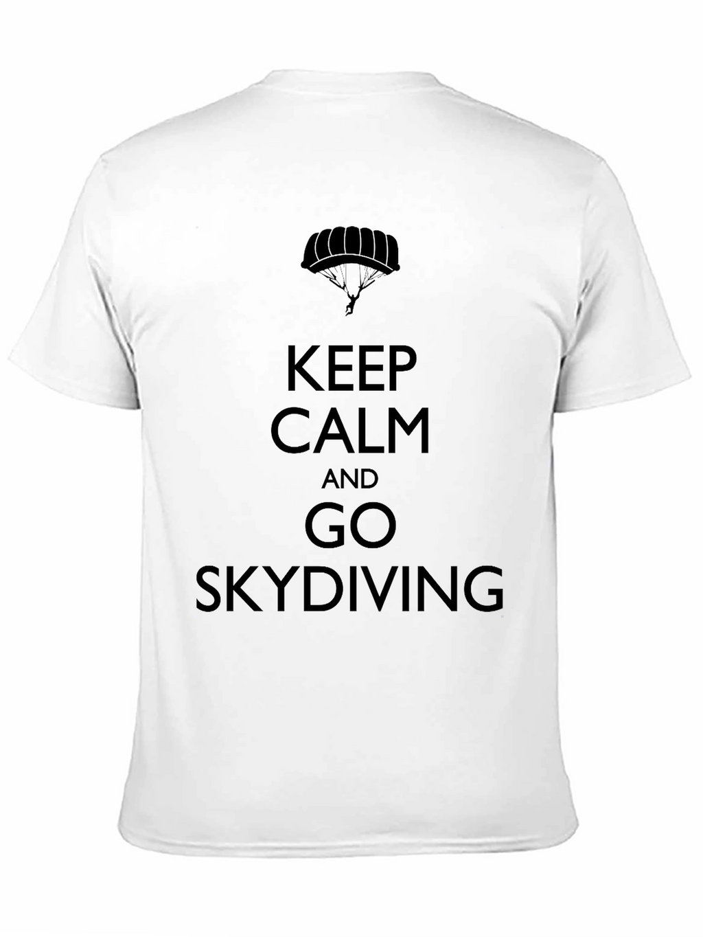Keep Calm & Go Skydiving Black T-Shirt