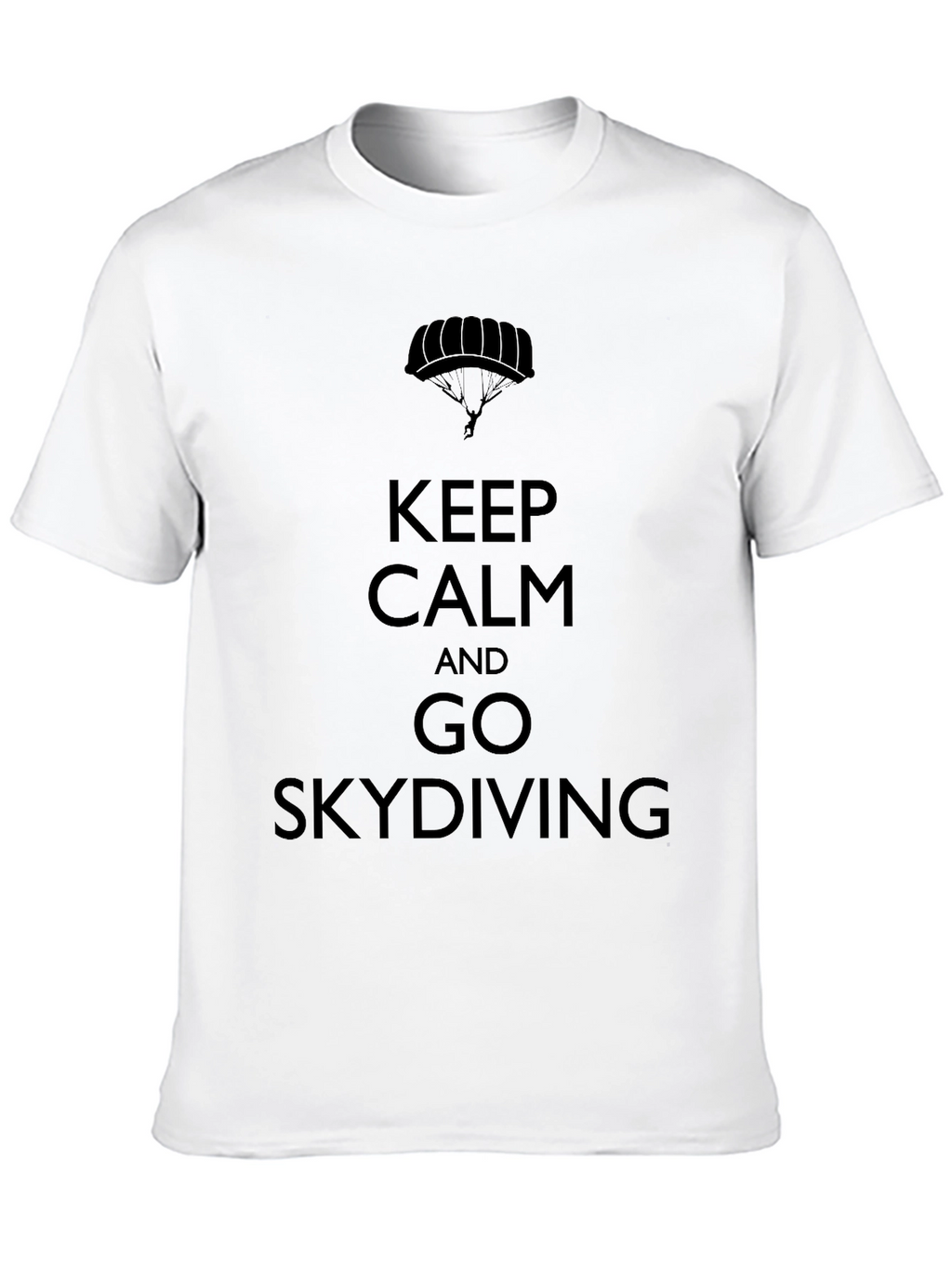 Keep Calm & Go Skydiving Black T-Shirt