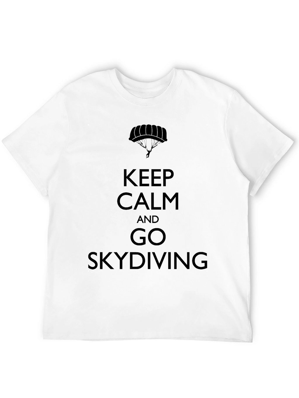 Keep Calm & Go Skydiving Black T-Shirt