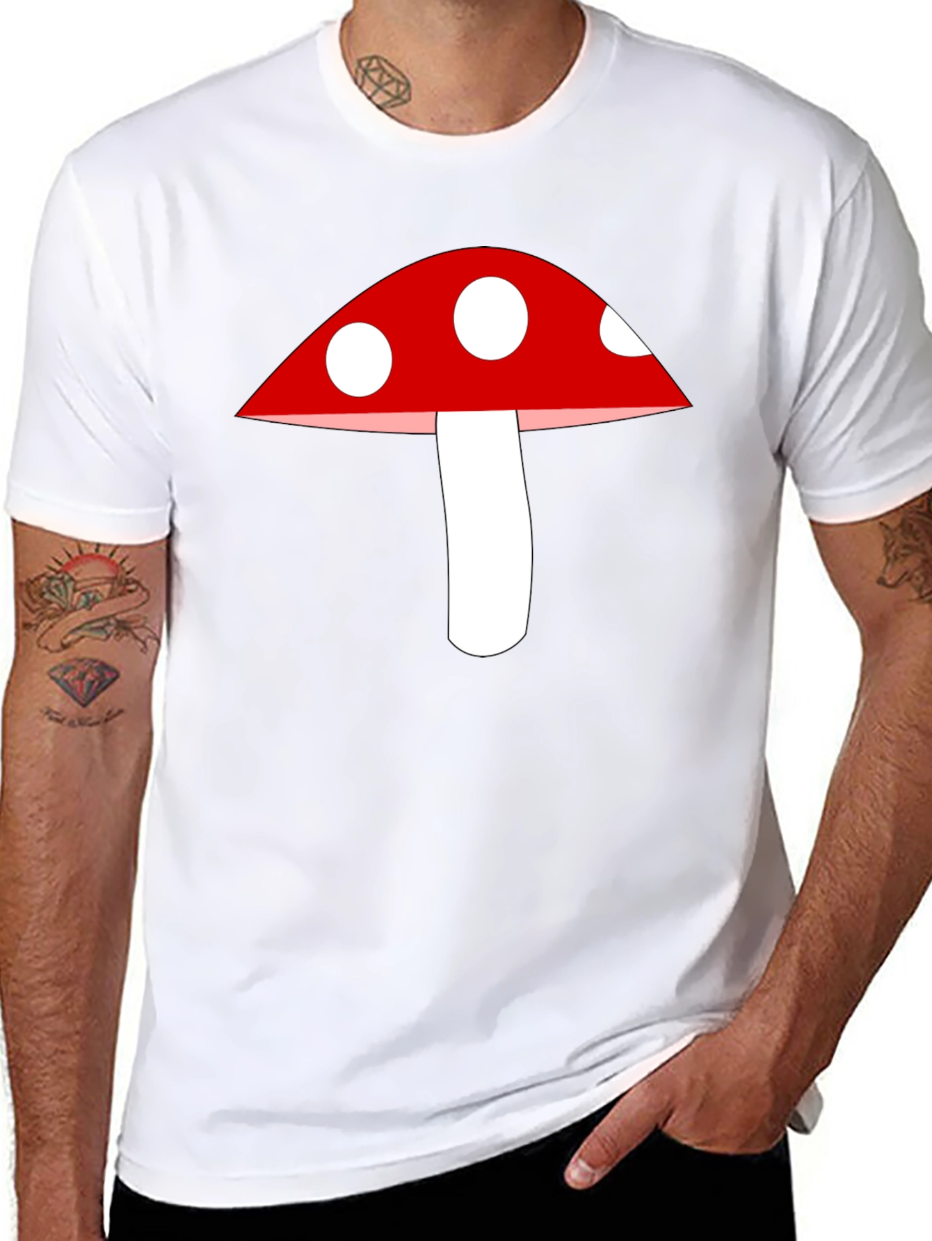 Mushroom Graphic Tee - Classic Crew Neck