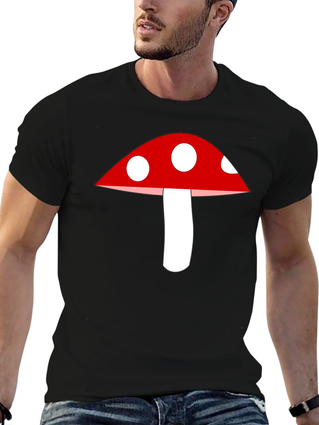 Mushroom Graphic Tee - Classic Crew Neck