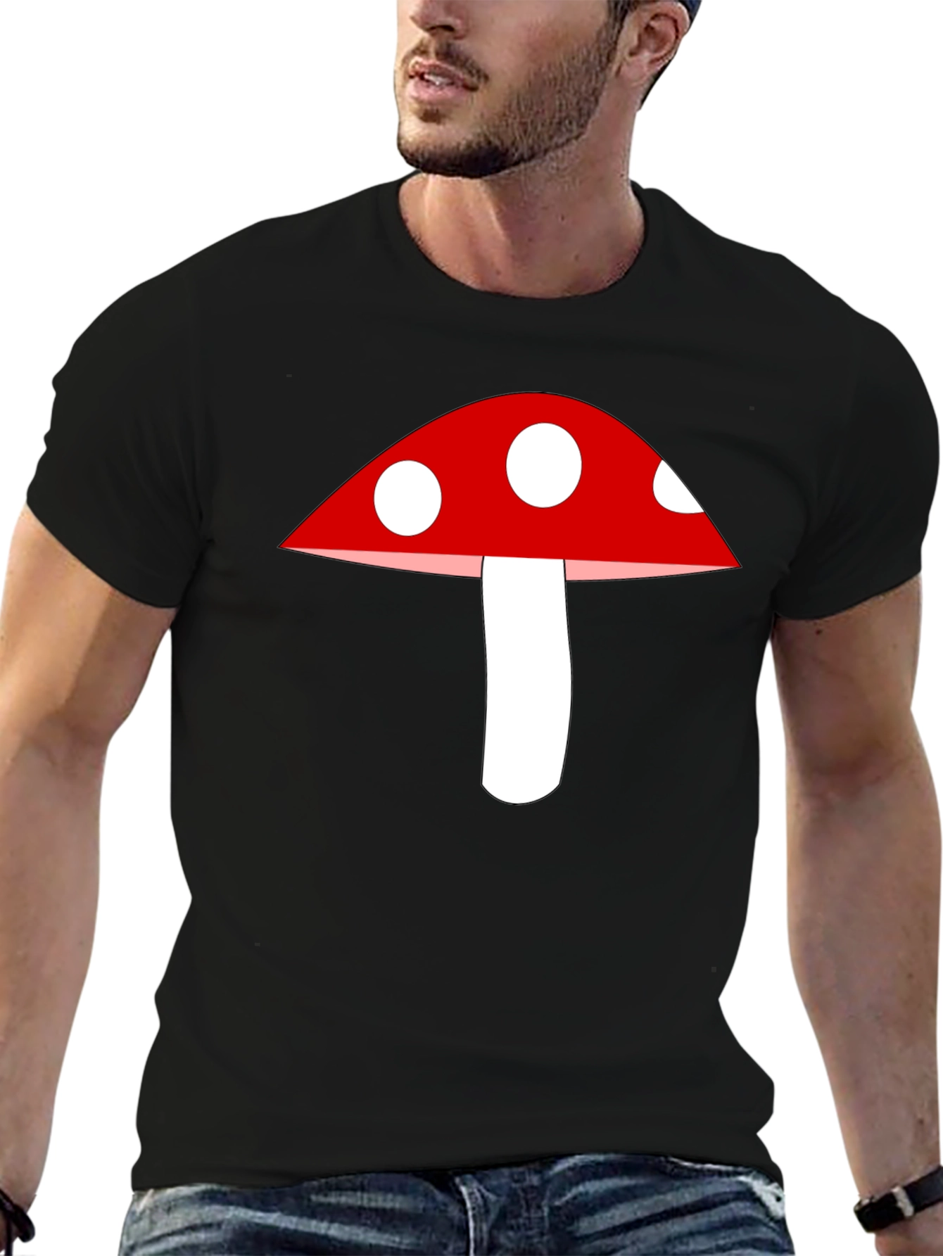 Mushroom Graphic Tee - Classic Crew Neck