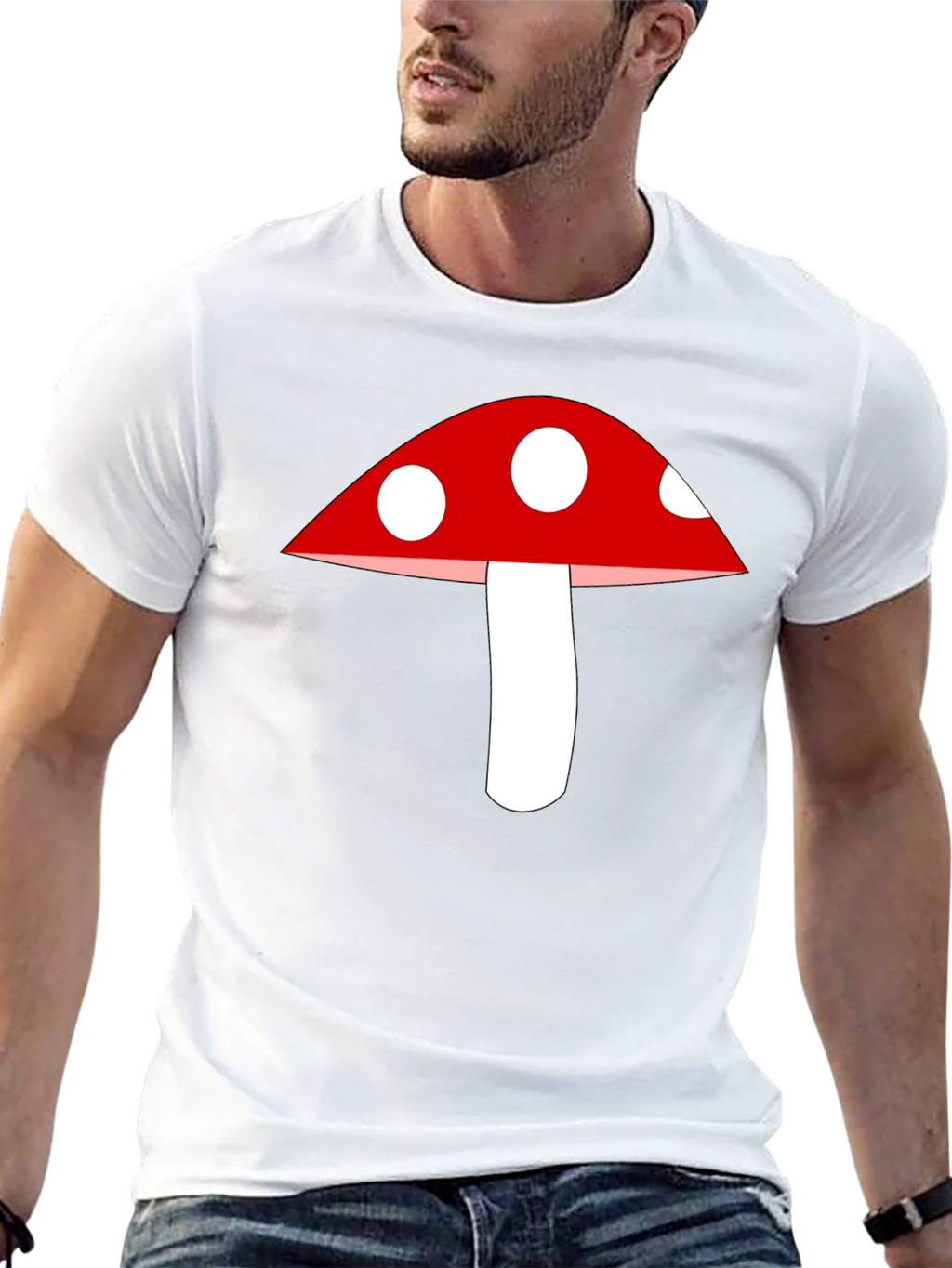 Mushroom Graphic Tee - Classic Crew Neck