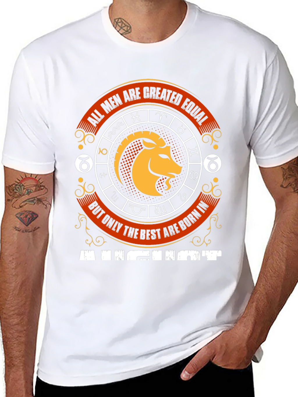 August Zodiac T-Shirt - All Men Are Created Equal