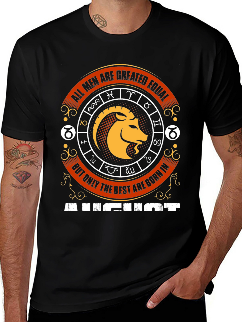 August Zodiac T-Shirt - All Men Are Created Equal