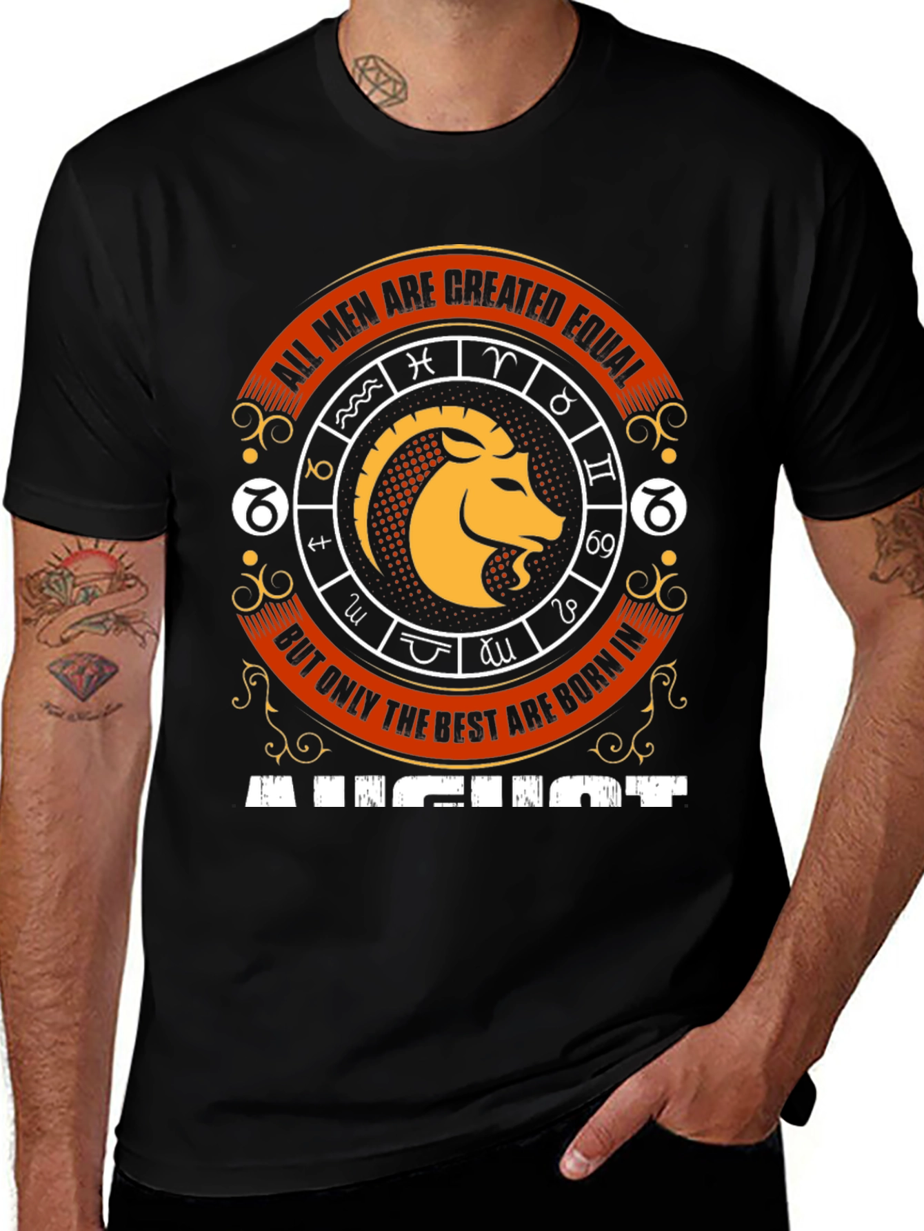 August Zodiac T-Shirt - All Men Are Created Equal