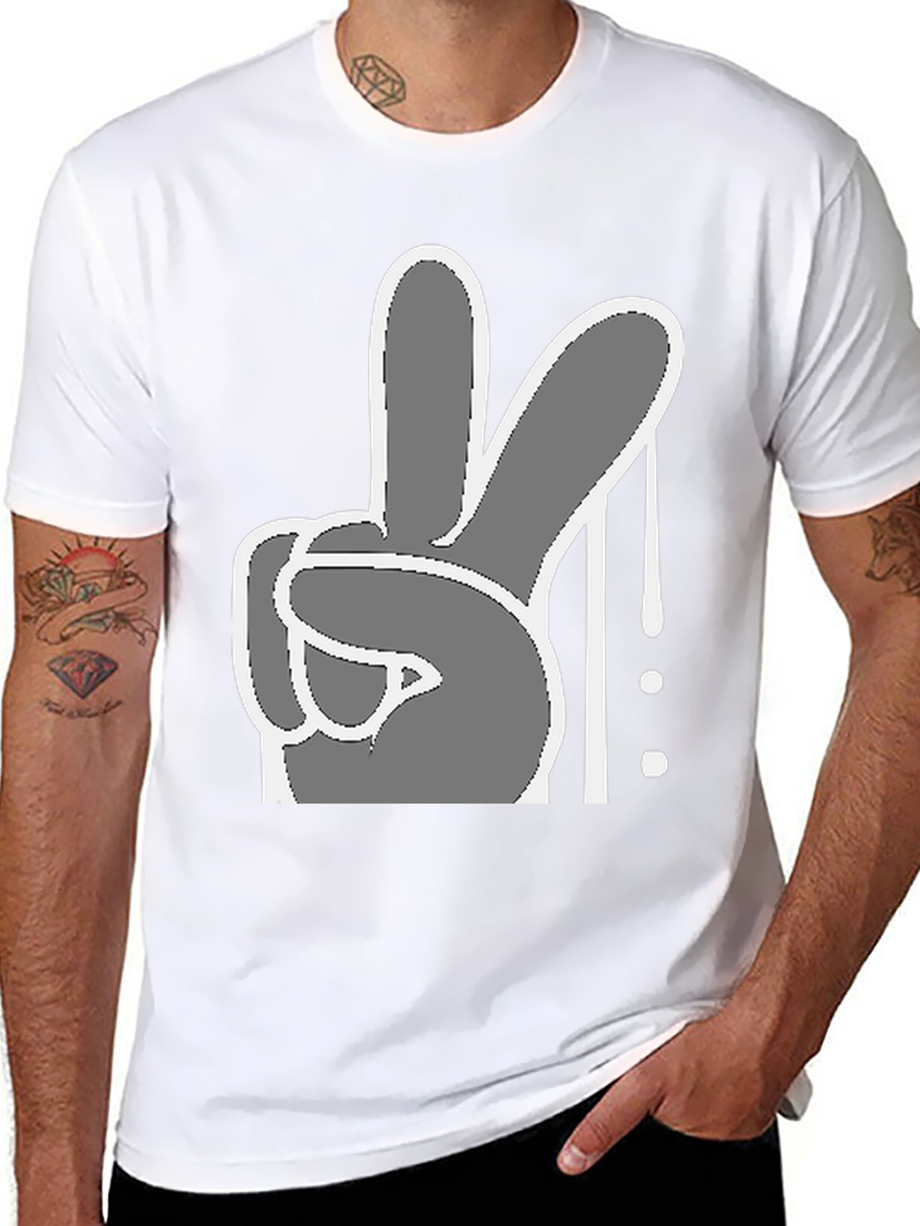 Peace Sign Graphic Tee - Cool Casual Style
